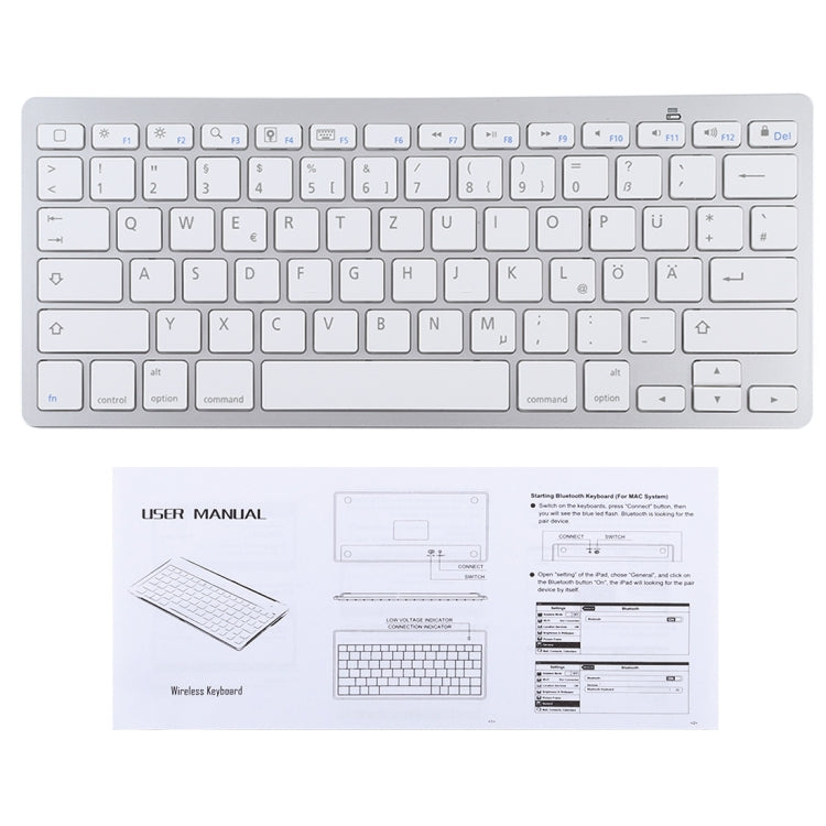 WB-8022 Ultra-thin Wireless Bluetooth Keyboard, German Keys — view 5