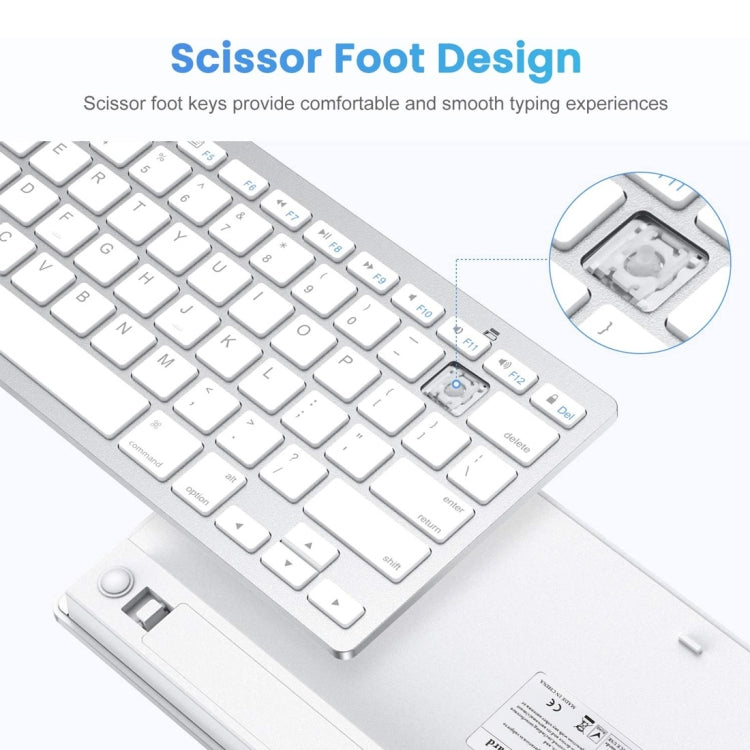 WB-8022 Ultra-thin Wireless Bluetooth Keyboard, German Keys — view 9