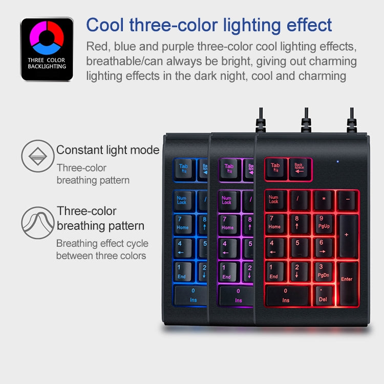 MC Saite 529 19 Keys Wired Three-color Backlight Numeric Keyboard — view 5