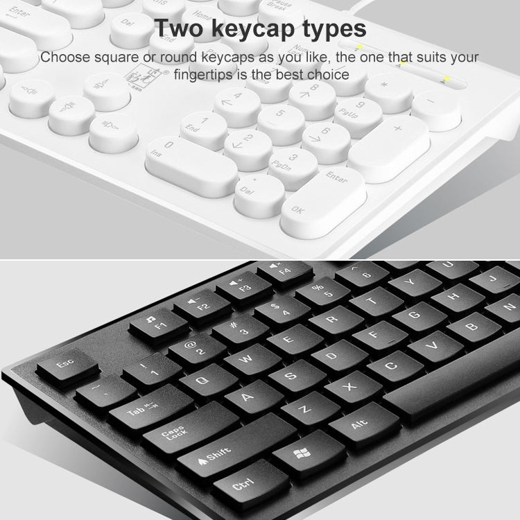 ZGB S500 Square Keycap Wired Keyboard + Mouse Set