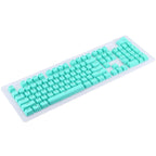 104 Keys Double Shot PBT Backlit Keycaps for Mechanical Keyboard — Mint Blue