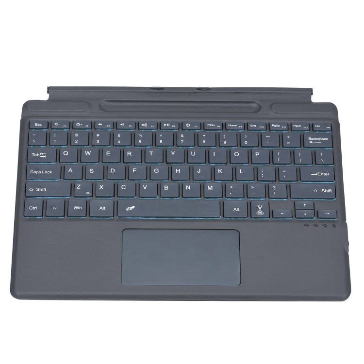 Tablet Colorful Backlight Bluetooth Keyboard Leather Case with Pen Slot, For Microsoft Surface Pro 8 — For Microsoft Surface Pro 8