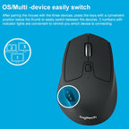 Logitech M720 1000DPI 2.4GHz Wireless Bluetooth Multimode Mouse — view 4