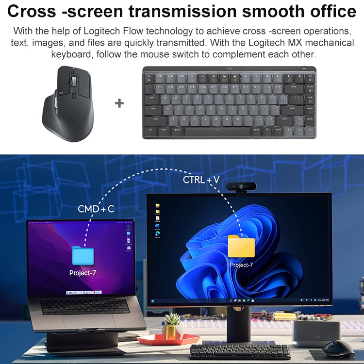 Logitech MX Master 3s 8000DPI 2.4GHz Ergonomic Wireless Bluetooth Dual Mode Mouse — view 10