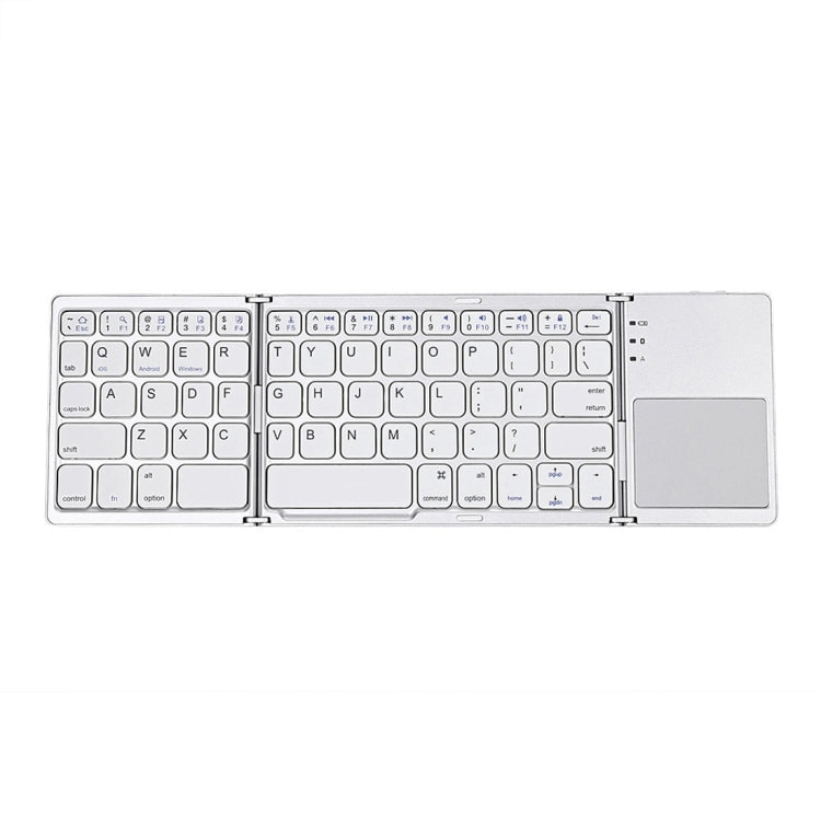 B033 Rechargeable 3-Folding 64 Keys Bluetooth Wireless Keyboard with Touchpad
