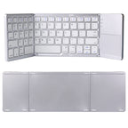 B033 Rechargeable 3-Folding 64 Keys Bluetooth Wireless Keyboard with Touchpad