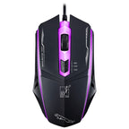 Chasing Leopard 199 USB 1600DPI Three-speed Adjustable LED Backlight Wired Optical Gaming Mouse, Length: 1.3m — 199 Black