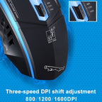 Chasing Leopard 199 USB 1600DPI Three-speed Adjustable LED Backlight Wired Optical Gaming Mouse, Length: 1.3m — view 8