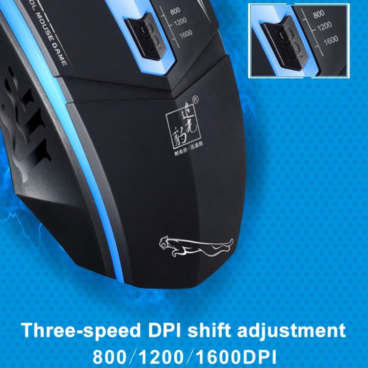 Chasing Leopard 199 USB 1600DPI Three-speed Adjustable LED Backlight Wired Optical Gaming Mouse, Length: 1.3m — view 8