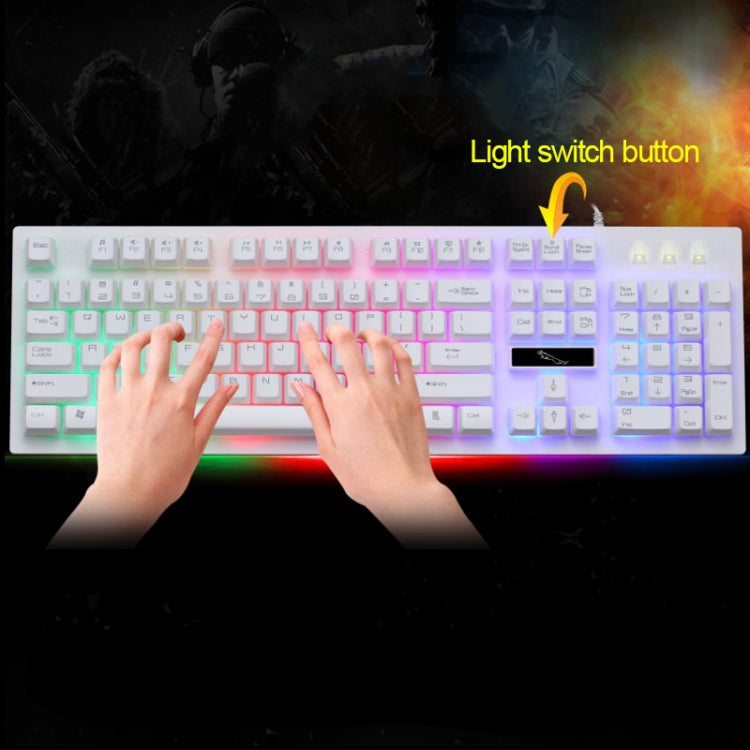 ZGB G20 104 Keys USB Wired Mechanical Feel Glowing Computer Keyboard Gaming Keyboard