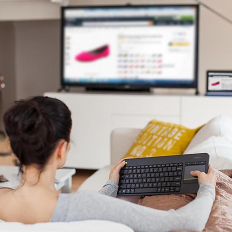 2.4GHz Wireless Touch Control Keyboard, Wireless Range: 10m, Logitech K400 Plus