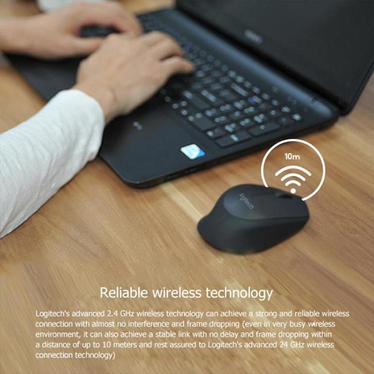 Logitech M280 2.4GHz 3-keys 1000DPI Wireless Optical Mouse, Wireless Range: 10m