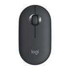 Logitech Pebble Cobblestone Shape Thin 3-keys 1000DPI Mute Wireless Bluetooth Optical Mouse, Wireless Range: 10m — Black