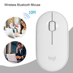 Logitech Pebble Cobblestone Shape Thin 3-keys 1000DPI Mute Wireless Bluetooth Optical Mouse, Wireless Range: 10m — view 12
