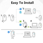 Logitech Pebble Cobblestone Shape Thin 3-keys 1000DPI Mute Wireless Bluetooth Optical Mouse, Wireless Range: 10m — view 6