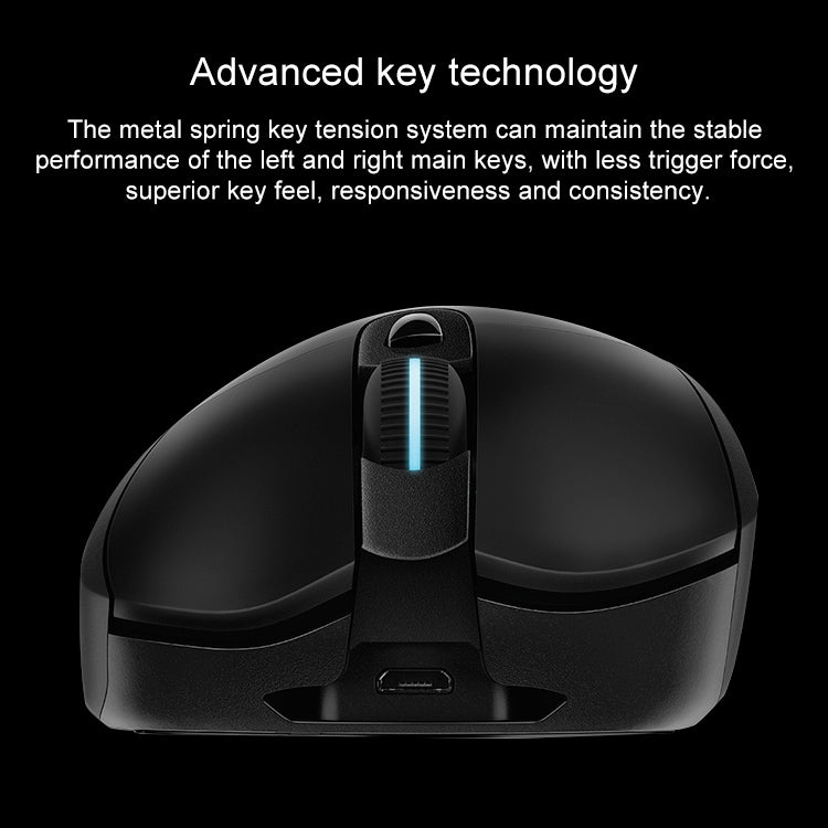Logitech G703 LIGHTSPEED 16000 DPI 6 Programmable Buttons HERO 16K Sensor RGB Backlight Wireless Optical Gaming Mouse