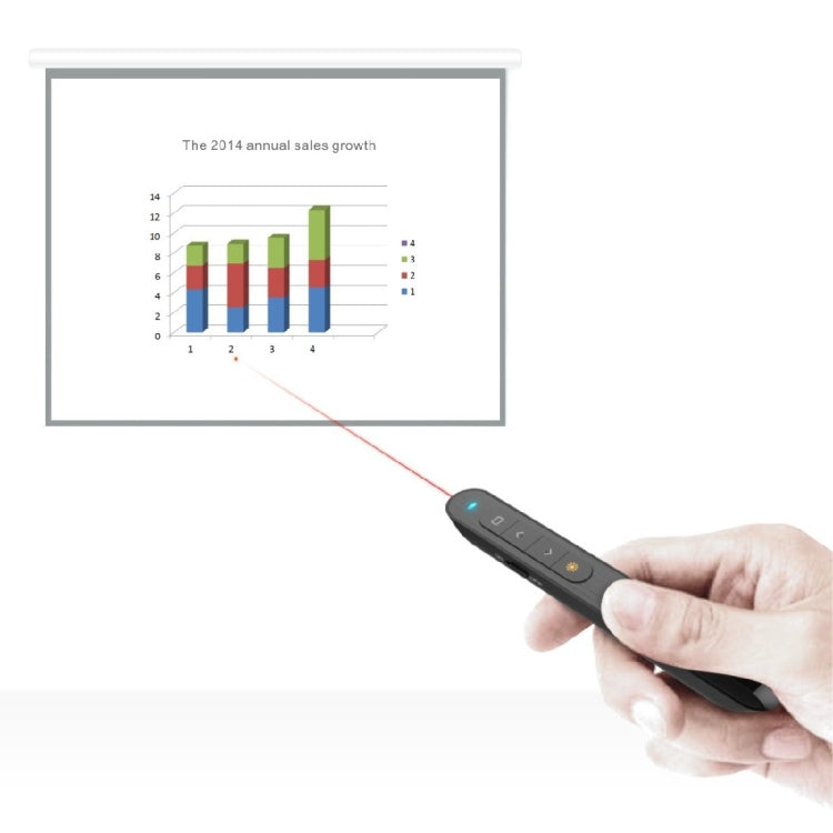 DSIT001 2.4GHz Updated Version Powerpoint Presentation Remote Control Multi-functional Laser Pointer for Multi-media, Control Distance: 100m