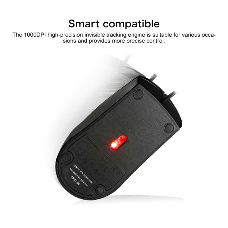 Lenovo M120 Pro Fashion Office Red Dot Wired Mouse
