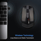 MCSaite MC-369AG USB-C / Type-C 1600DPI Three-speed Adjustable 4-button Wireless Optical Mouse