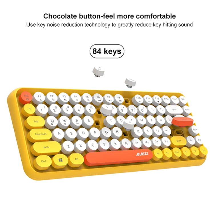 Ajazz 308I 84 Keys Tablet Mobile Phone Computer Household Office Bluetooth Keyboard
