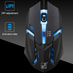 Chasing Leopard K2 USB LED Backlight 1600DPI Three-speed Adjustable Wired Optical Gaming Mouse, Length: 1.3m — K2