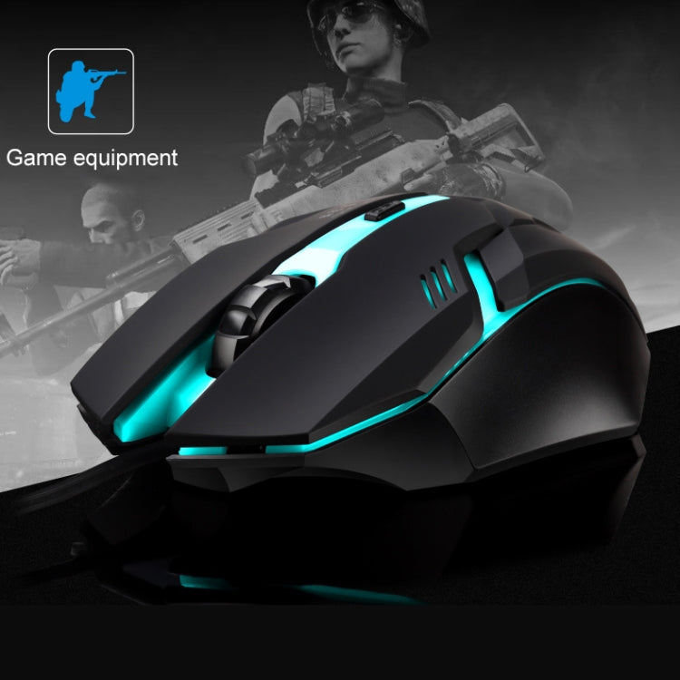 Chasing Leopard K2 USB LED Backlight 1600DPI Three-speed Adjustable Wired Optical Gaming Mouse, Length: 1.3m — view 6