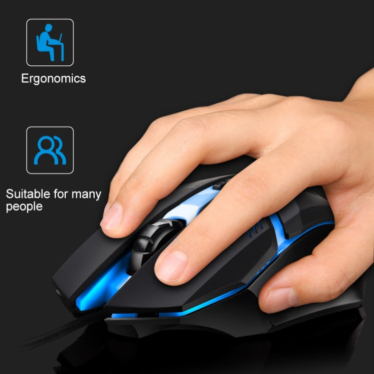 Chasing Leopard K2 USB LED Backlight 1600DPI Three-speed Adjustable Wired Optical Gaming Mouse, Length: 1.3m — view 7