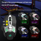 HXSJ J200 7 Keys Programmable Wired E-sports Mechanical Mouse with Light — view 5
