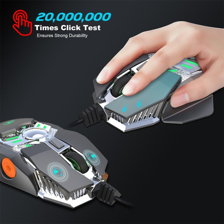 HXSJ J200 7 Keys Programmable Wired E-sports Mechanical Mouse with Light — view 10
