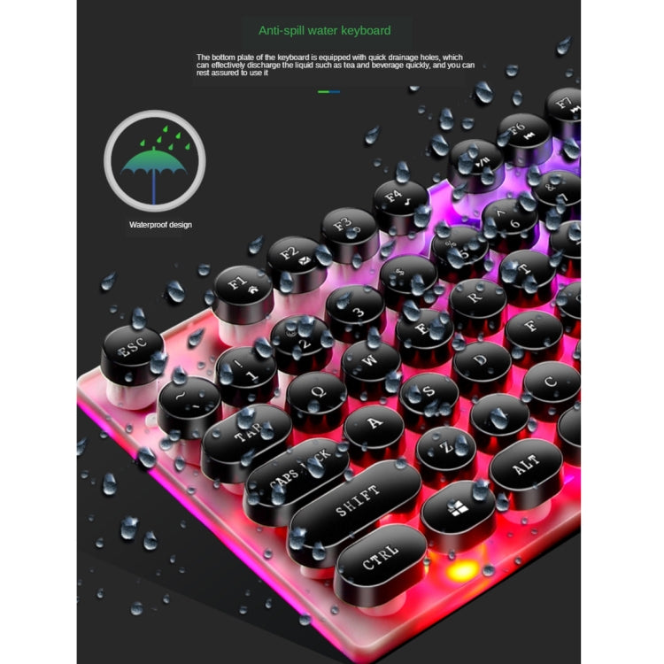 TX300 Mechanical Feel Backlight Punk Wired Keyboard Mouse Set