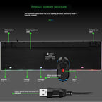TX300 Mechanical Feel Backlight Punk Wired Keyboard Mouse Set