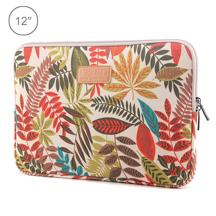 Lisen 12 inch Sleeve Case Colorful Leaves Zipper Briefcase Carrying Bag for iPad, Macbook, Samsung, Lenovo, Sony, DELL Alienware, CHUWI, ASUS, HP, 12 inch and Below Laptops / Tablets — view 7