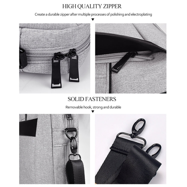 DJ06 Oxford Cloth Waterproof Wear-resistant Portable Expandable Laptop Bag for 15.4 inch Laptops, with Detachable Shoulder Strap