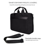 DJ06 Oxford Cloth Waterproof Wear-resistant Portable Expandable Laptop Bag for 15.4 inch Laptops, with Detachable Shoulder Strap