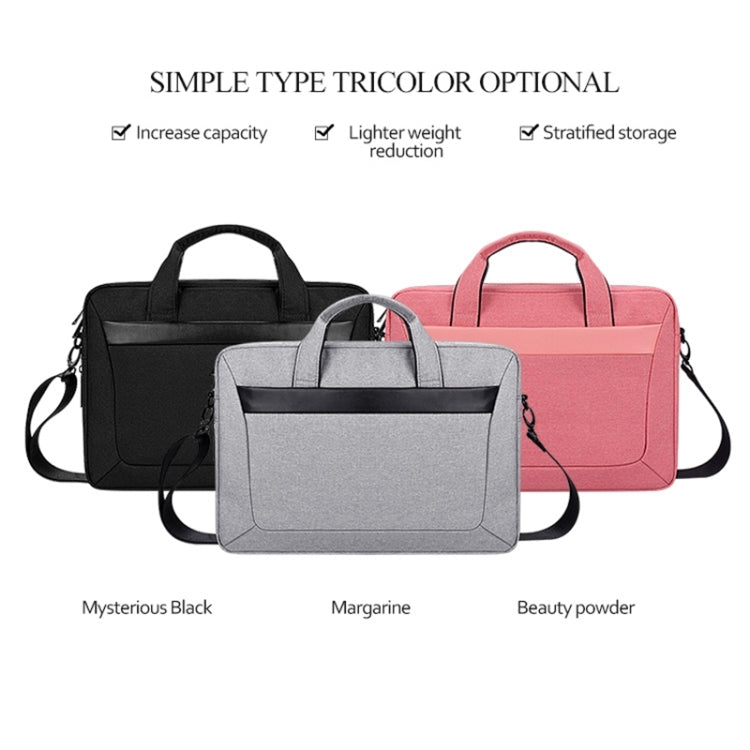 DJ06 Oxford Cloth Waterproof Wear-resistant Portable Expandable Laptop Bag for 15.4 inch Laptops, with Detachable Shoulder Strap