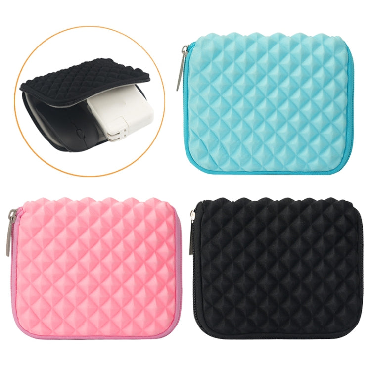 Diamond Texture Laptop Power Bag, Size: 16 x 13 x 1.5cm