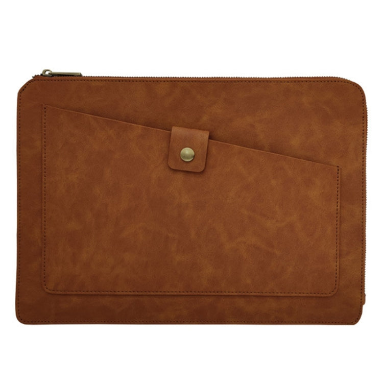Universal Genuine Leather Business Zipper Laptop Tablet Bag For 12 inch and Below — 12 inch