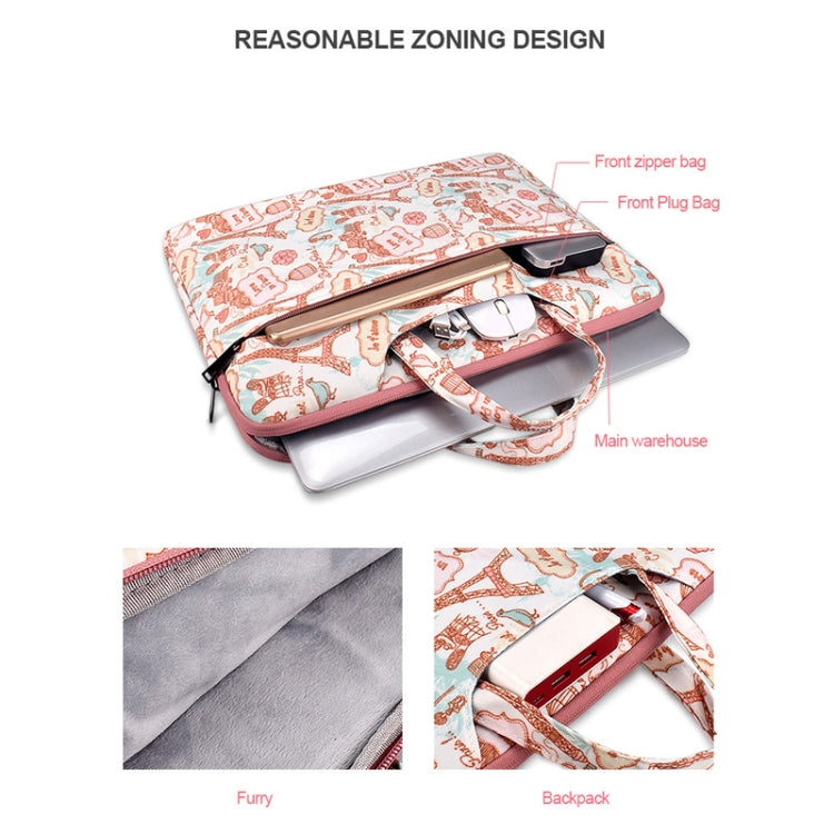 Canvas Waterproof Laptop Handbag for 14.1 inch Laptops