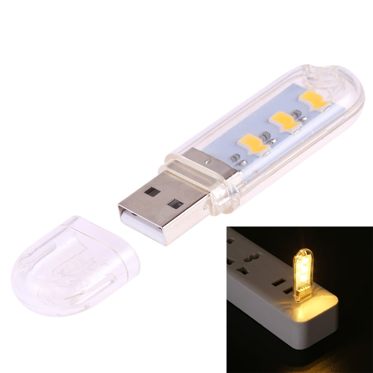 5730 SMD USB LED Book Light Portable Night Lamp, 3 LEDs
