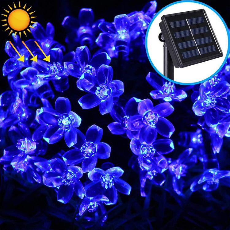Peach Blossom Shape 50 LEDs Outdoor Garden Waterproof Christmas Spring Festival Decoration Solar Lamp String — view 10