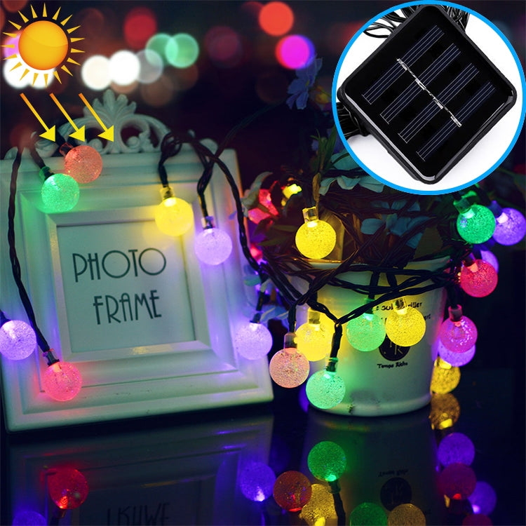 50 LEDs Bubble Ball Outdoor Garden Waterproof Christmas Spring Festival Decoration Solar Lamp String — view 7