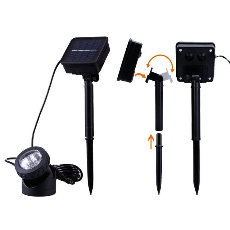 LED Outdoor Waterproof Solar Underwater Spotlight Floodlight, Two Heads