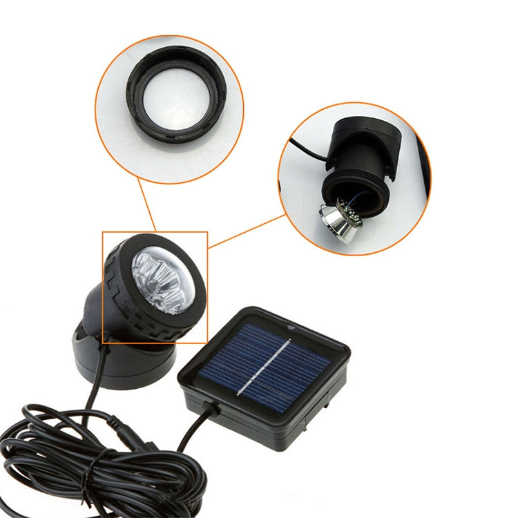 LED Outdoor Waterproof Solar Underwater Spotlight Floodlight, Two Heads