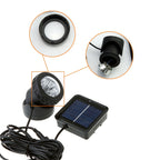 LED Outdoor Waterproof Solar Underwater Spotlight Floodlight, Two Heads