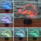 Chameleon Shape 3D Colorful LED Vision Light Table Lamp, 16 Colors Remote Control Version