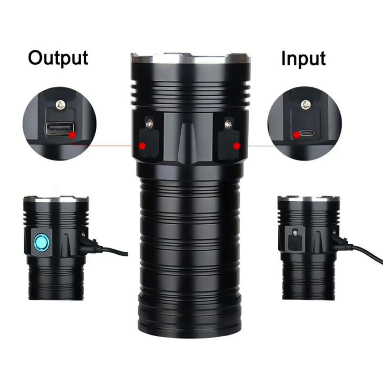 3 Gears, K18MAX 18xT6, Luminous Flux: 5400lm LED Flashlight
