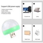4W RGB USB LED Crystal Magic Ball Stage Light with 8 Pin Adapter — view 6