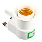 E27 Socket Type Light Holder Base Lamp Holder Converter with Switch, UK Plug — view 4