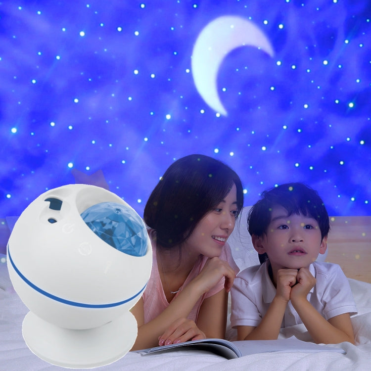 Power Supply Remote Control Starry Sky Laser Projection Lamp LED Atmosphere Night Light with Magnetic Base, 5W Micro USB