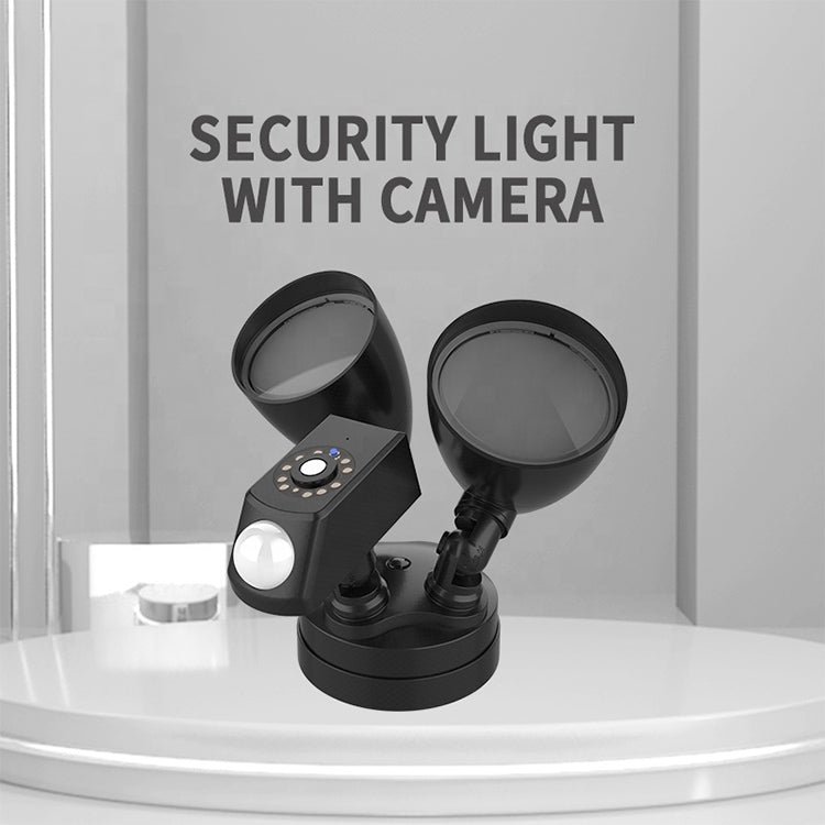 20W LED Smart Sensor Outdoor Floodlight with 1080P Security Camera, 5000K White Light — White